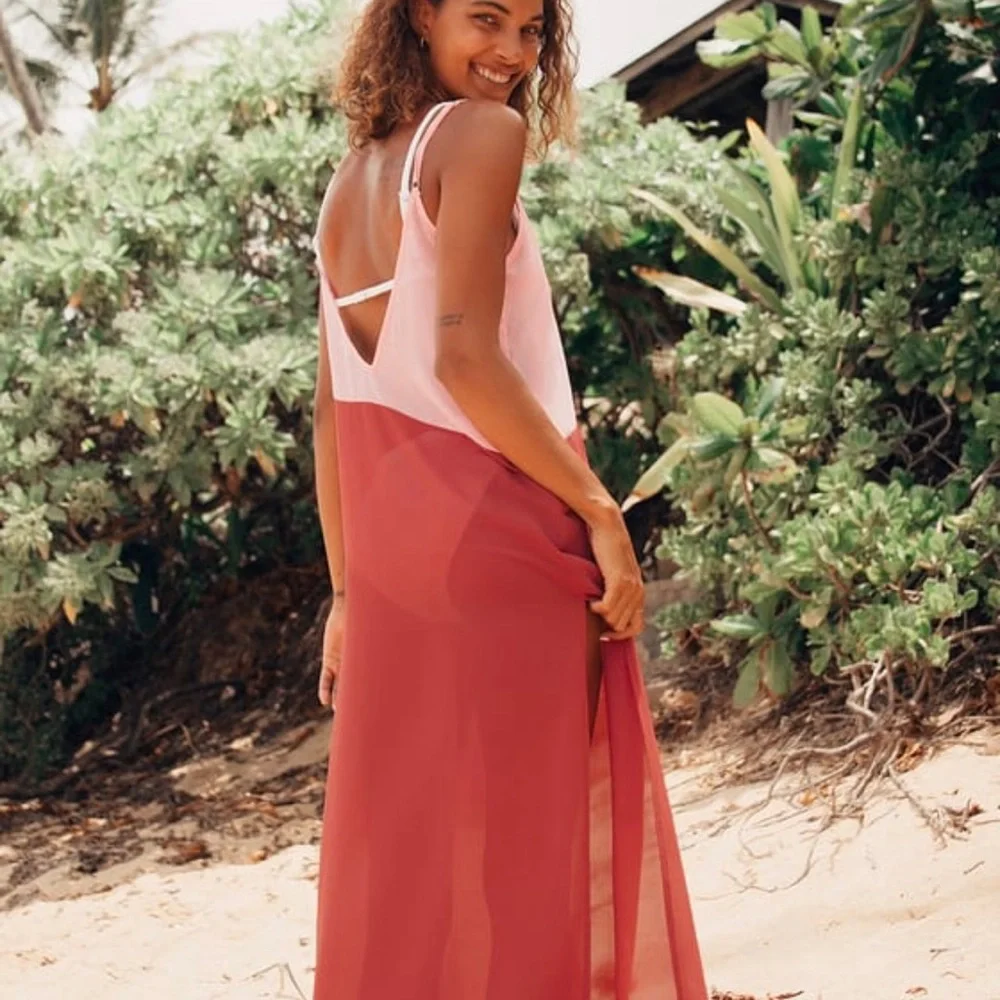 NWT- Seaside Retreat Red and Blush Maxi
Cover-Up - Picture 2 of 5